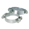 Heavy 2-piece hose clamp, galvanized steel | ABA